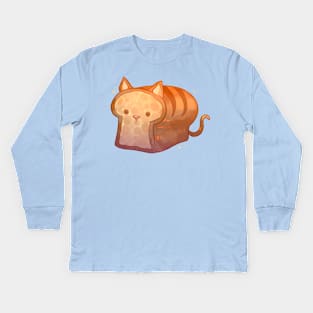 Cat Bread Loaf Kids Long Sleeve T-Shirt